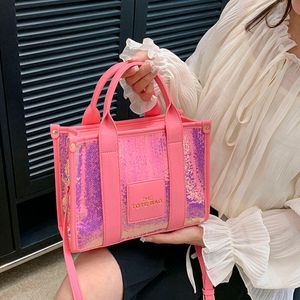 2024 The Tote Bag Womens Borse Nuova lettera stampata Stampa di paillettes di paillettes Luxury Brand Spalla Borse Crossbody Shopping Classic