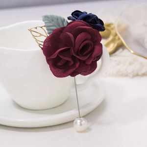 Broszki niebieskie różowe białe imitacja Pearl Camellia kwiat dla kobiety duży rozmiar modne piny liści brooch.