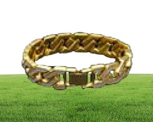 Gold silver color Men hip hop bracelet iced out 225cm long link chain Exquisite bracelets gifts for boyfriend fashion jewelry Y182770071