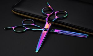 Hair Scissors Professional Japan Steel 6 039039 Colors Cutting Set Haircut Thinning Barber Haircutting Shears Hairdressing3149583