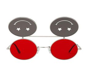 Nya ansiktsdesignglasögon för män och kvinnor vänder upp runda modeglasögon unisex party nyanser oculos de sol5896838