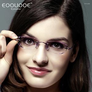 Солнцезащитные очки рамы роскошные бриллианты, мигающие дизайнерские очки фиолетовые градиентные линзы миопия гипериопия солнце