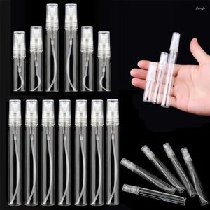 Butelki do przechowywania 50pcs 2ml-10ml pusta przezroczysta mini szklane perfumy sprayer sprayer fiolki zapach zapach próbka drobne pojemniki mgły