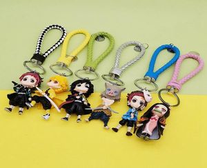 Demone: Kimetsu No Yaiba Acrilico PVC Keychain Keyring Cosplay Figura Doll -bambola Denni anime1377535