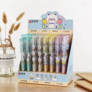 40st/Lot Cartoon Bear Mechanical Pencil Söt 0,7 mm Automatiska pennor Stationer.