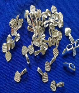 200pcs Silver plated metal glue on bail heart charm pendant blanks cabochon settings A11586SP for jewelry making7063706