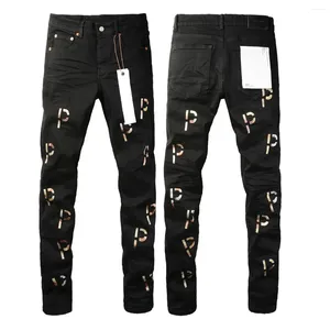 Frauenhose 2024 Lila Roca Marke Jeans Mode hochwertige gestempelte Buchstaben Reparatur niedriger Aufstieg Denim 28-40 Größe
