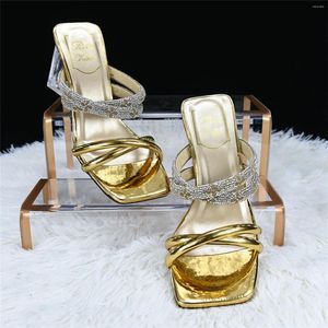 Sandals Haniye Summer Women Pumps High Heels Gold Color Open Toe Ankle Strap Ladies Sandalias Wedge Shoes