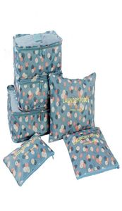 6pcsset torebka kosmetyczna dla kobiet mężczyzn w torbie podróżniczej Wodoodporne ubrania bagażowe o wysokiej pojemności schludny przenośny organizator kosmetyczny 5165987