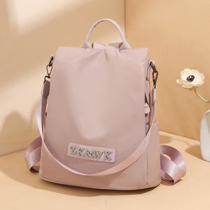 Qutlet Women Shourdled Bag Lightweight wear-Resistant Oxfordカジュアルバックパックバックアンチ盗難アンチ盗難ファッションバックパックデイリージョーカーソリッドカラー女性ハンドバッグ＃