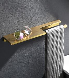 Bathroom Shelf Brass Bath Shower Rack Shower Shelf Bath Holder Bolt Inserting Type Gold Towel Rack Corner Shelf Bath Hardware9466802