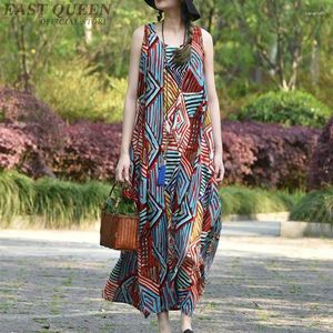 Abiti casual Estate 2024 Donne hippie boho abbigliamento vestito chic beach flide ff771