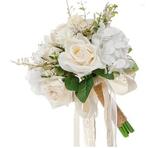 Decorative Flowers Holding Table Centerpiece Wedding Bride Weeing Bouquet Artificial Bridal Bouquets