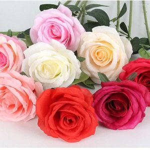 Flores decorativas 10 cores simuladas rosa de alta qualidade festival de decoração de festas suprimentos de casamento pequeno decoração de casa falsa