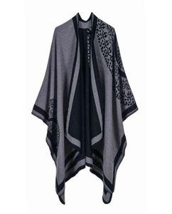 Halsdukar lyx varumärke ponchos coat kashmir halsdukar kvinnor vinter varma sjalar och wraps pashmina tjocka kappor filt femme halsduk t222747400