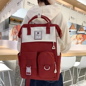 Backpack Feminino estudante de moda feminina à prova d'água Bola escolar para mulheres Lady Lady Laptop Book Kawaii Girl College Travel