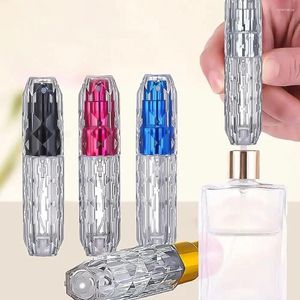 Garrafas de armazenamento 5 ml de alta qualidade de alta qualidade reabastecido perfume de cristal garrafa de baixo garrafa de recipientes cosméticos Dispensador de spray de atomizador de parfum portátil