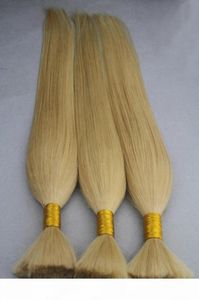 Blonde Bulk menschliches Haar Ganz 3pcs menschliches Flechten Haarmassen 300 g Nein Schuss menschliches Haar Masse für Flechten3317502