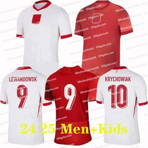 Soccer Jersey Polands 2025 Maglie europee 2024 Team nazionale Lewandowski Polonia Krychowiak Zielinski Szymanski 2026 Mondiale Coppa di calcio Shirt Kit Kit