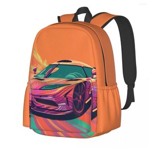 Backpack Ultimate Sports Car Neo Fauvism Cover Art Kawaii Backpacks Boy Daily Big Big School Salps Design Rucksack