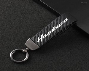 Keychains Fashion Motorcycle Carbon Fiber Leather Rope Keychain Key Ring For GSX1300R HAYABUSA GSX 1300R GSX1300 Miri226714428