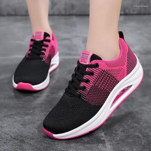 Fitness Shoes BLWBYL Cushion Women Healthy Breathable Platform Sneakers Lose Weight Rocking Sport Swing