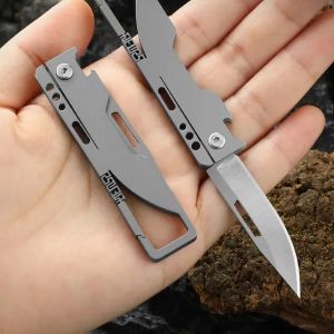 Nóż Titanium Stop Gift Gifting Nóż z kluczowym pierścieniem Kieszonkowym Survival EDC