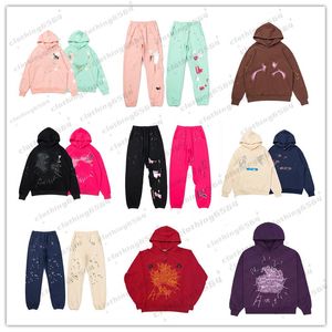 Tracksuits Designer Hoodie Hoodies Womens Herren Hosen Designer Tracksuit Männer 5555 Baumwollbrief Casual Foam Print Kinder Jungen Jungen Pilzs Hochqualität Gelb