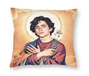 CushionDecorative Pillow Saint Timothee Chalamet Throw Case Decor Home 90s TV Actor Nordic Cushion Cover Velvet Pillow Case Sofacu7962531