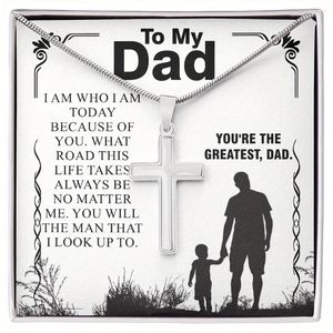 Ketten zu meiner Vater Halskette mit Message Card Christmas Cross Vathers Day Geschenkgeburtstag vom Sohn