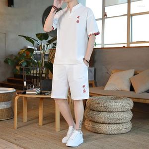 Traccetti da uomo 5xl pantaloni casual a pausa set estivo in stile harajuku camicia a maniche corte a sette punti Shorts Shorts Shorts Abit