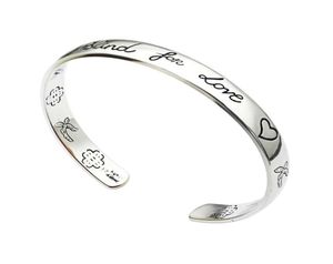 Braccialetto di moda di moda integrale Bracciale G Lettera Incisione Love Bird Bracciale Apertura a forma di cuore Ajin Versione della coppia3965625