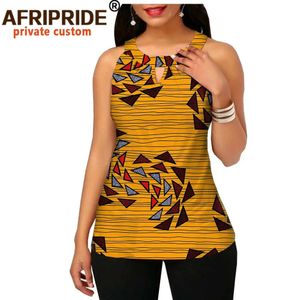 İlkbahar Yaz Afrika Balmumu Baskı Tank Top Kadınlar için Afripride Terzi Yapıldı Kolsuz Oneck A1922001 240430