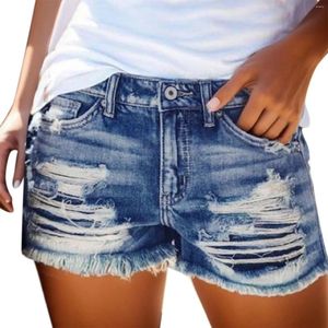 Kobiety damskie letnia dziura mody dżins dżinsy uliczne streetwear wysoko myjni, sprośnie swobodny wszechstronny