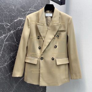 Designer Women Blazer Jacket Coat Set Woman Retro Style Letters Blend New Tops lançados