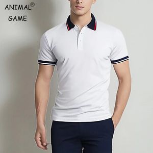 Camisas de pólo de manga curta de verão de verão camiseta casual tshirt respirável top básico para homens botão de ginástica 240428