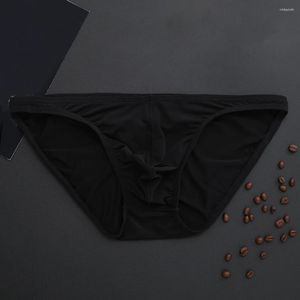 Underpants Summer Men's Sexy Ice Silk Skinny Briefs Shorts Comfy Breathable Low-waist Underwear Panties