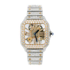 Дизайнерские часы наиболее продаваемые полностью индивидуальные льды Moissanite Watch for Men Hip Hop Diamond Jewelry Watch Gift Новые модели