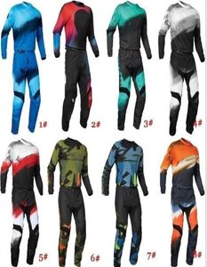 Maglia motocross cicla e pantaloni oro rosso atv bmx moto ingranaggio set di abbigliamento moto mx downhill jersey set6712835