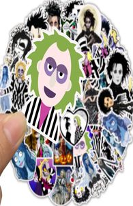 50 pcsset Tim Burton039s Movie BeetlejuiceCorpse Braut Aufkleber Motorradaufkleber für Telefon Laptop Graffiti Aufkleber Abziehbilder3600217