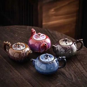 TeAware Setleri Yaratıcı Tianmu Sır musluğu Tapı Çay Çay Teapots Teapot Puer Puer Çay Tenceresi ve Seti Isıtmalı Su Isıtıcısı Çin Kupa Kil