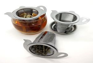 Te Mesh Infuser återanvändbar te -sil tekanna Rostfritt stål Löst teblad Filter Drickware Teaware ZC08594106283