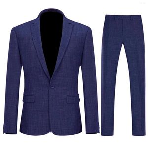 Men's Suits Linen Suit 3-Piece Customizable Jacket V-Neck Vest And Pants For Beach Wedding Party