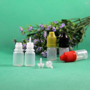 Lagringsflaskor 3 ml plastpressbart dropper Barnbeständig CAP Säkerhet Separabla långa tunna tips LDPE 100 SETS PER LOT