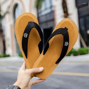 Casual Shoes 2024 Street Men Summer Flip Flops Beach Sandals Anti-Slip Inhoor Outdoor Flat High Quality Home Slippers för