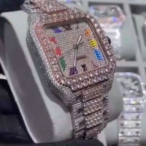Дизайнерские часы высококачественные полностью индивидуальные льды на Moissanite Watch for Men Hip Hop Diamond Jewelry Watch Gift Новые модели