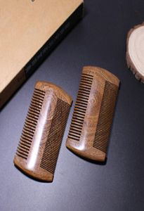 Vintage Sandalwood Comb Gold Wire Sandalwood Bar Comb Handmade Beard Hair Combs for Women Natural Beautiful Wood Tooth4876111