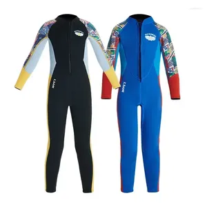 Women's Swimwear Children's Neoprene Diving Suits One Piece Long Sleeves UV Protection Snorkeling Swimsuit Boys Girls Kids 2.5mm