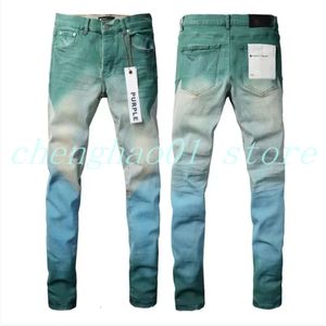 23SS MEN MIRI DESIGNER TOPAKENT MAN LONG LONG BANK BUNSERS Брюки уличная одежда вымыта старая пурпурная длинная дыра Регулярная джинсовая ткань 345