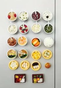5pcs/Mot в китайском стиле Трехмерные характеристики творческой имитационной фарфоровой закуски Специальности холодильника 240429
